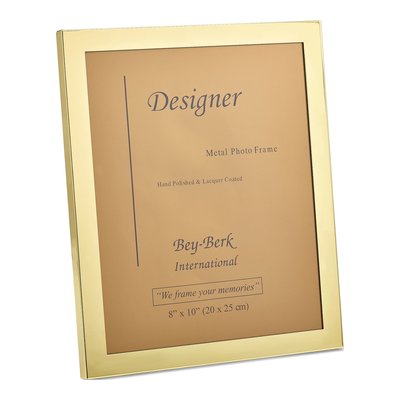 Solid Brass Gold-Tone 8x10 Photo Frame