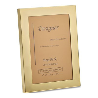 Solid Brass Gold-Tone 4x6 Photo Frame
