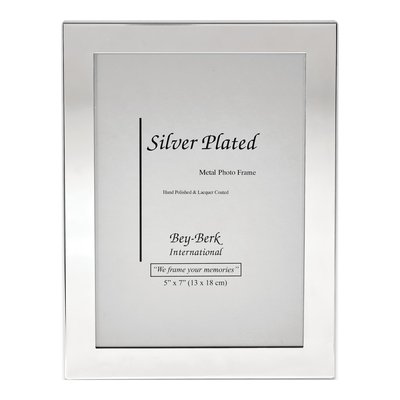 Silver-Plated 5x7 Engravable Photo Frame