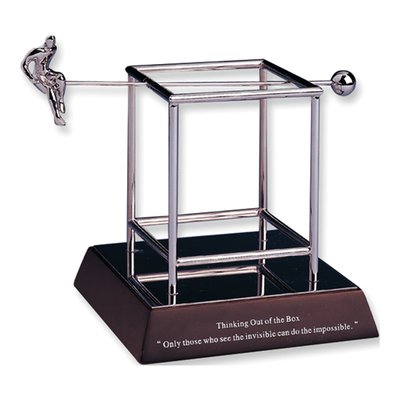 Thinking Out of the Box Inspirational Desk Sculpture