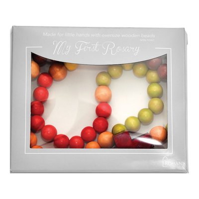 Multi-Colored Wooden Beads Children's Rosary – view 4