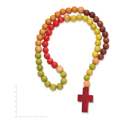 Multi-Colored Wooden Beads Children's Rosary – view 5