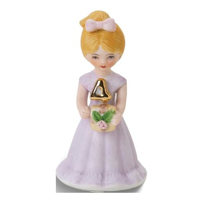 Growing Up Birthday Girls Blonde Age 4 Porcelain Bisque Figurine