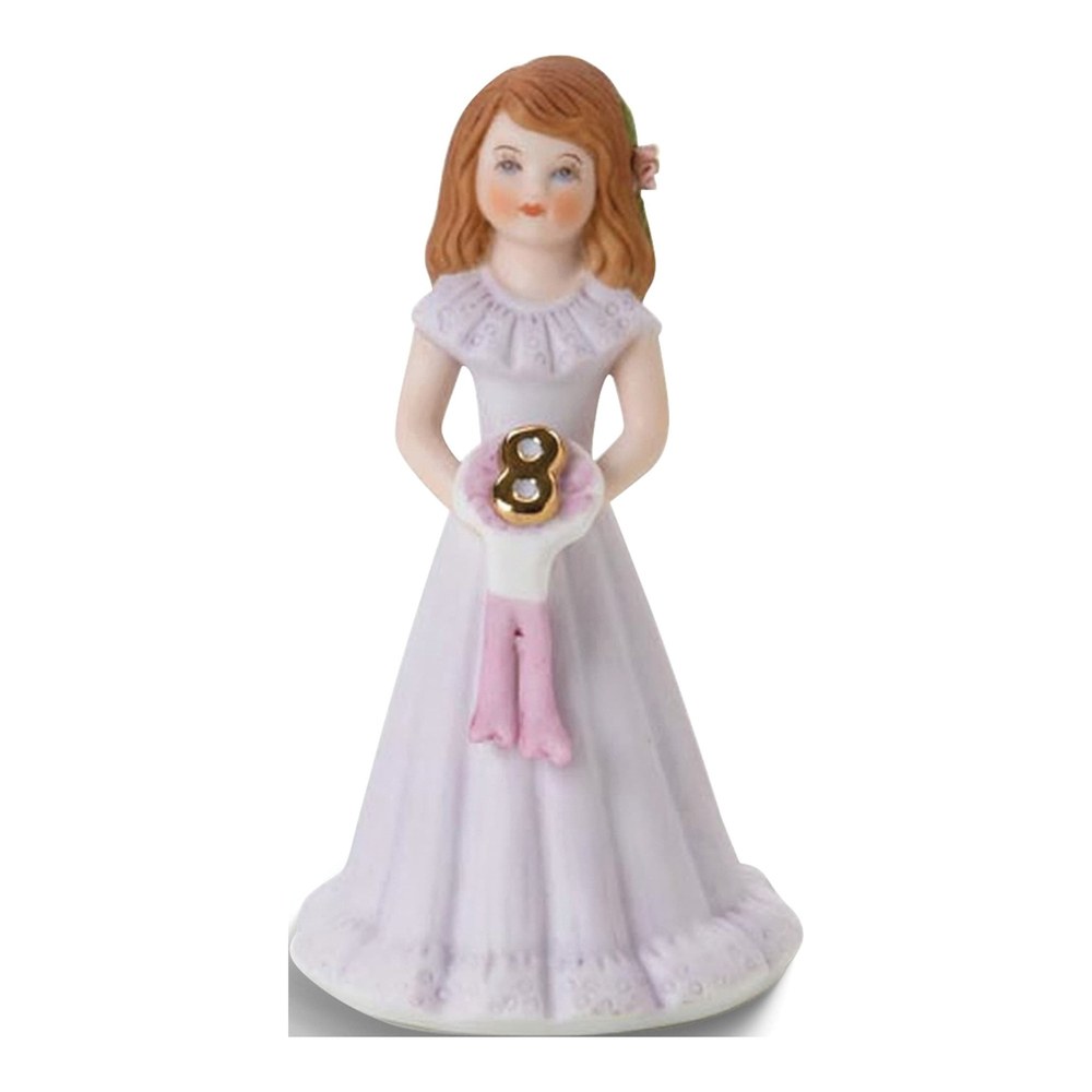 Growing Up Girls Age 8 Brunette Birthday Figurine