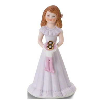 Growing Up Girls Age 8 Brunette Birthday Figurine