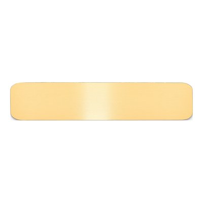 Satin Brass Engravable Plates, Set of 6