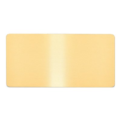 Satin Brass Engravable Plates, Set of 6