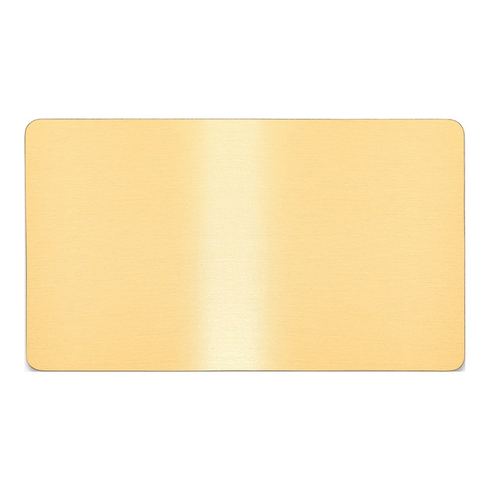 Satin Brass Engravable Plates - Set of 6