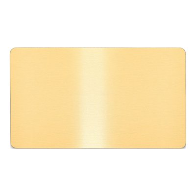 Satin Brass Engravable Plates - Set of 6