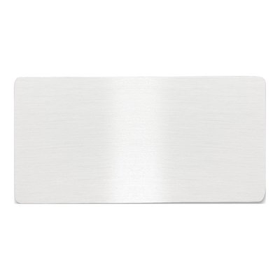 Satin Aluminum Engravable Plates, Set of 6