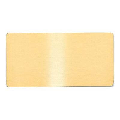 Satin Brass Engravable Plates - Set of 6