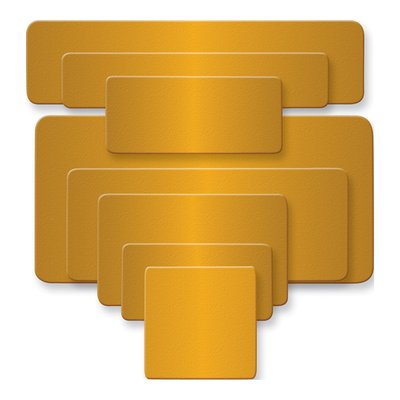 Polished Brass Engraving Plates Set of 8
