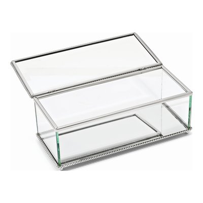 Nickel-Plated Hinged Glass Display Box – view 2