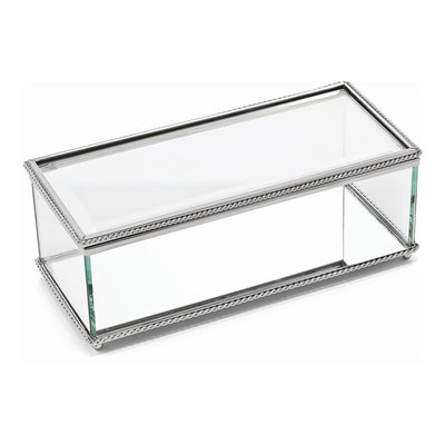 Nickel-Plated Hinged Glass Display Box