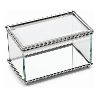 Hinged Glass Jewelry & Watch Box