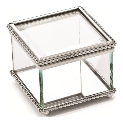 Hinged Glass Keepsake Box