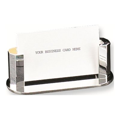 Silver-Plated Brass Business Card Holder
