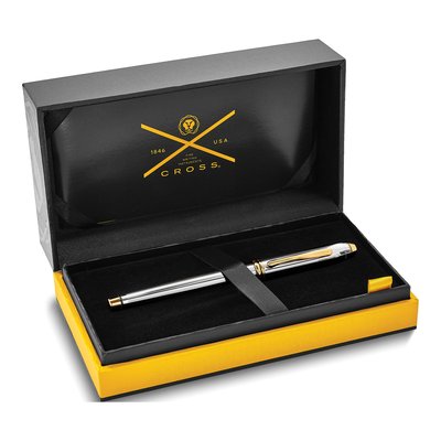 Cross Townsend Chrome Rolling Ball Pen, Gold Accents – view 6