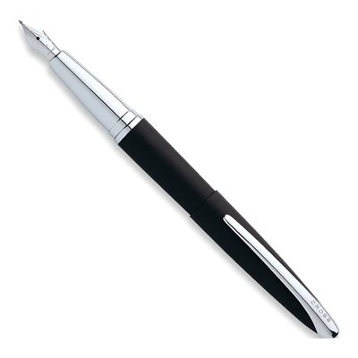 Crossr Atx Basalt Black With Chrome Accents Fountain Pen Stainless Steel Nib