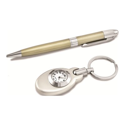 Silver-Tone Watch Key Ring & Gold-Tone Pen Gift Set – view 2