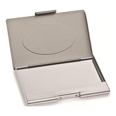Nickel-Plated Engravable Business Card Case – view 2