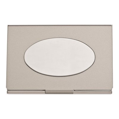 Nickel-Plated Engravable Business Card Case
