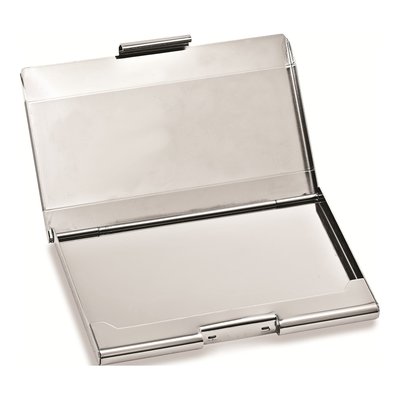 Nickel-Plated Engravable Business Card Case – view 2
