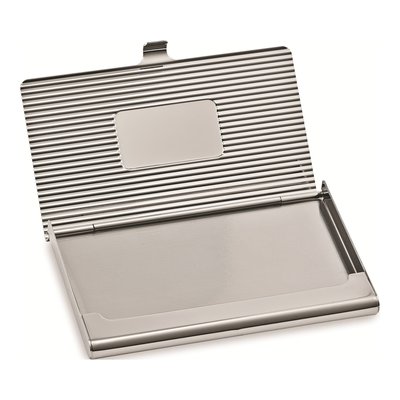 Engravable Ribbed Business Card Case – view 2