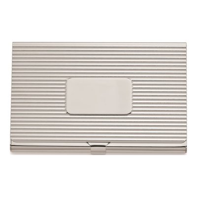 Engravable Ribbed Business Card Case