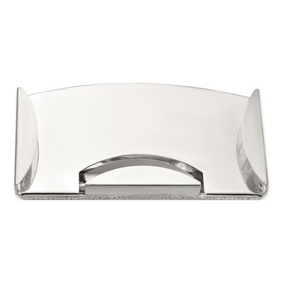 Silver-Tone Engravable Money Clip & Card Holder