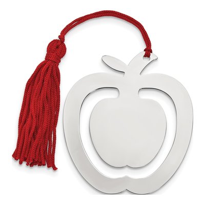 Apple Shaped Red Tassel Bookmark – view 3