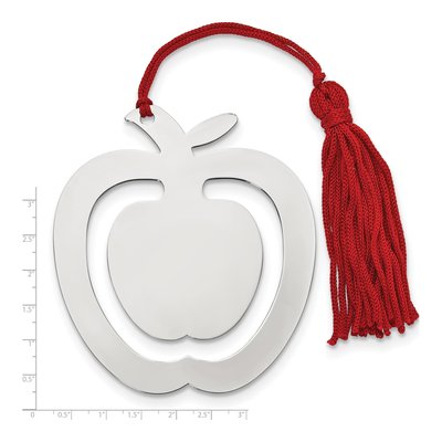 Apple Shaped Red Tassel Bookmark – view 4
