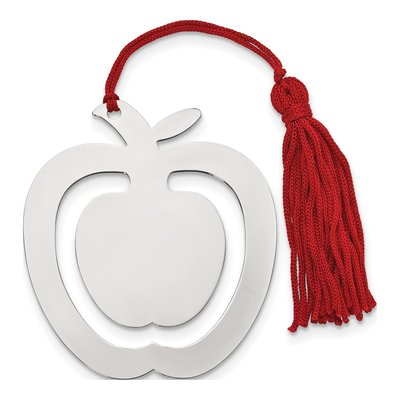 Apple Shaped Red Tassel Bookmark