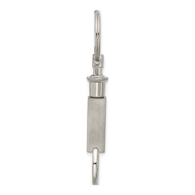 Engravable Silver-Tone Valet Key Ring – view 2
