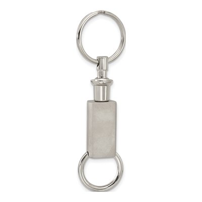 Engravable Silver-Tone Valet Key Ring