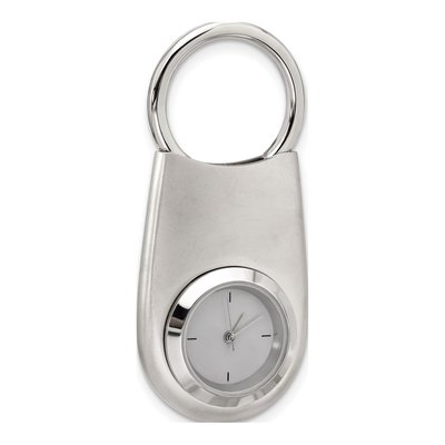 Nickel-Plated Oval Clock Key Ring