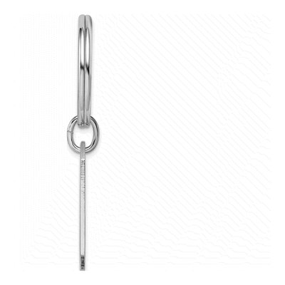 Men's Rhodium-Plated Diamond Key Ring – view 2