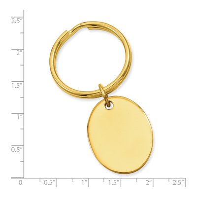Gold-Plated Oval Key Ring – view 3