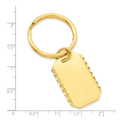 Fashion Gold-Plated Kelly Waters Swiss Cut Edge Key Ring – view 3
