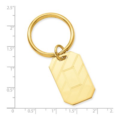 Men's Gold-Plated Engravable Key Ring – view 3