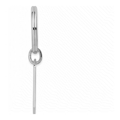 Engravable Rhodium Key Ring for Men – view 2
