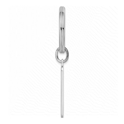 Men's Kelly Waters Engravable Key Ring, Rhodium-Plated – view 2