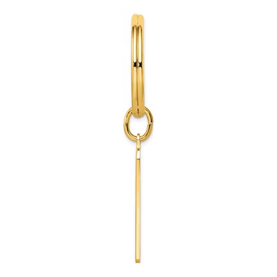 Engravable Oval Key Ring in Gold-Plated Finish – view 2