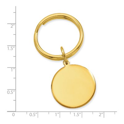 Gold-Plated Round Key Ring – view 3