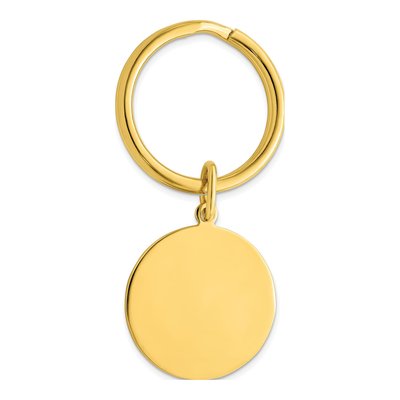 Gold-Plated Round Key Ring