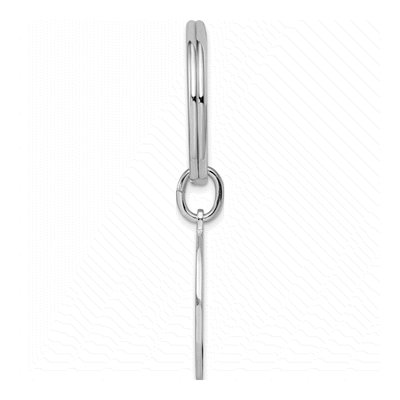 Rhodium-Plated Round Key Ring – view 2