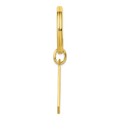Gold-Plated Rectangle Key Ring – view 2