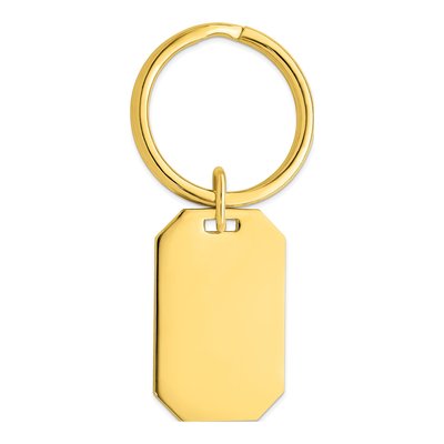 Gold-Plated Rectangle Key Ring