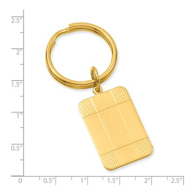 Men's Gold-Plated Satin Key Ring – view 3