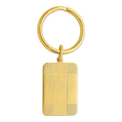 Men's Gold-Plated Satin Key Ring